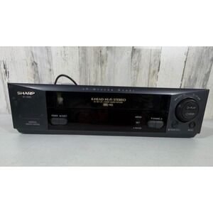 Sharp VC-H982U VHS VCR 4-Head Hi-Fi Stereo Black Tested Working No Remote READ